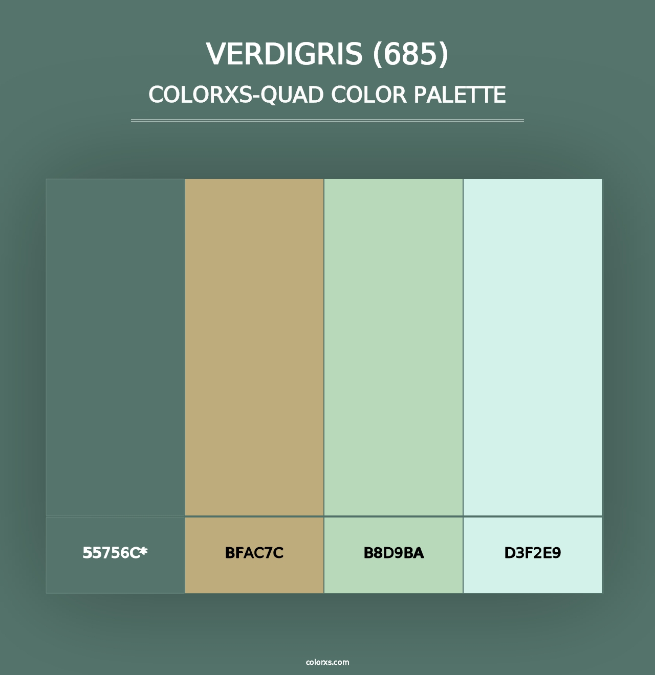 Verdigris (685) - Colorxs Quad Palette