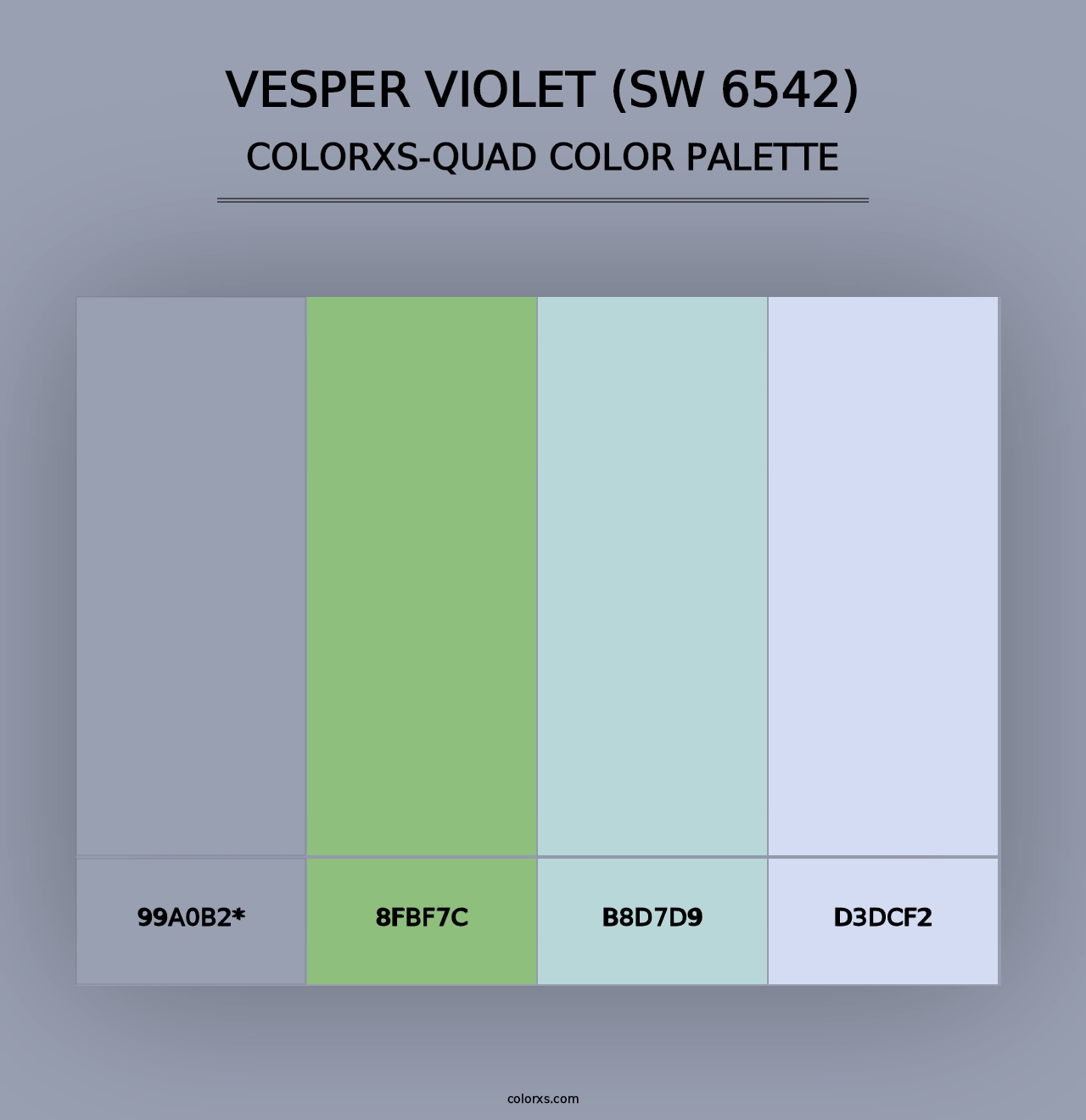 Vesper Violet (SW 6542) - Colorxs Quad Palette