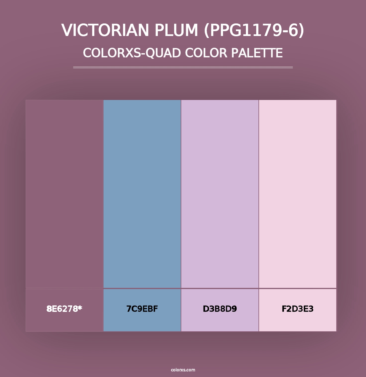 Victorian Plum (PPG1179-6) - Colorxs Quad Palette