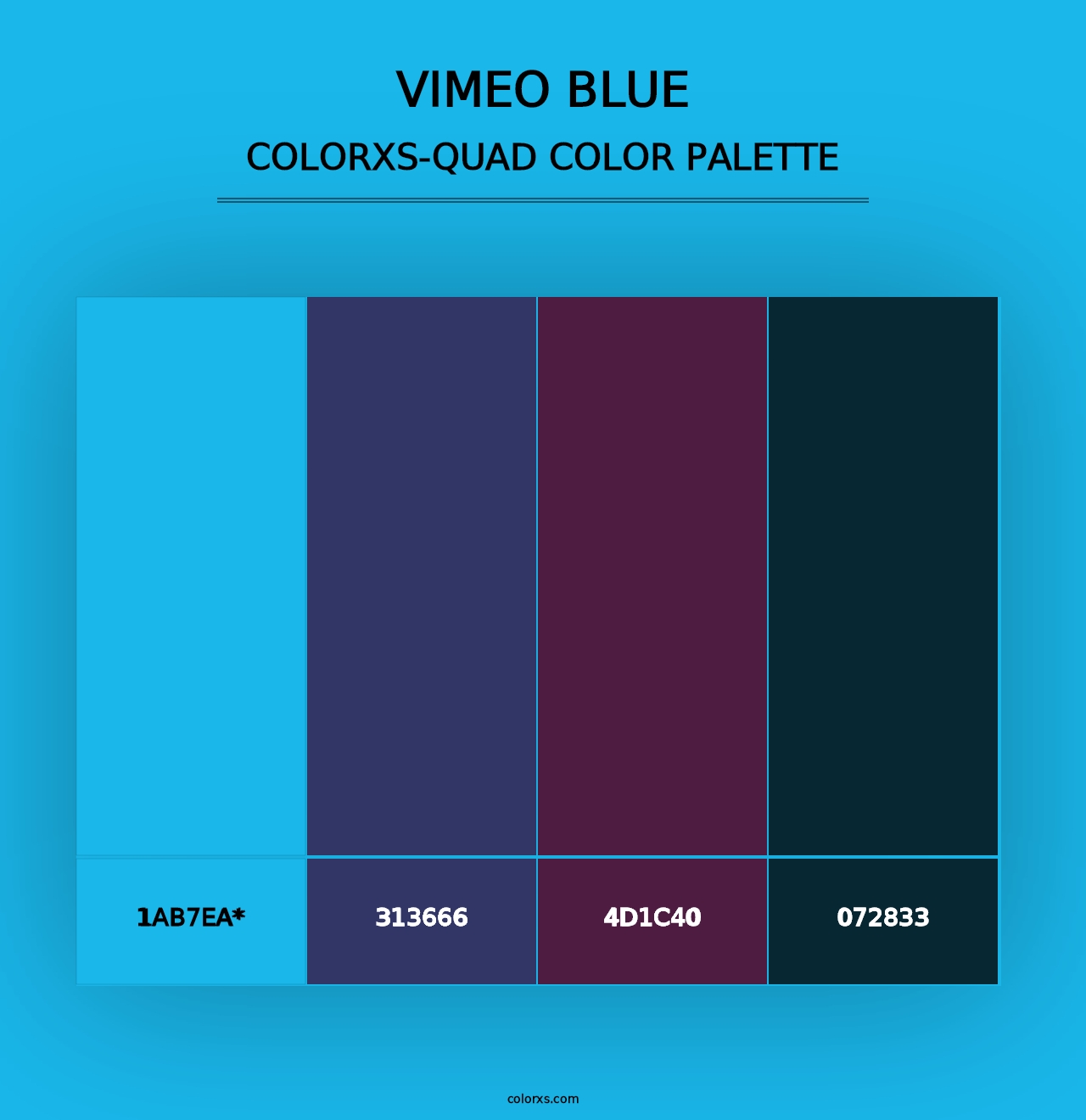 Vimeo Blue - Colorxs Quad Palette