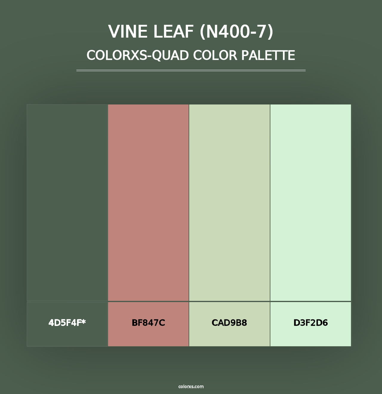 Vine Leaf (N400-7) - Colorxs Quad Palette