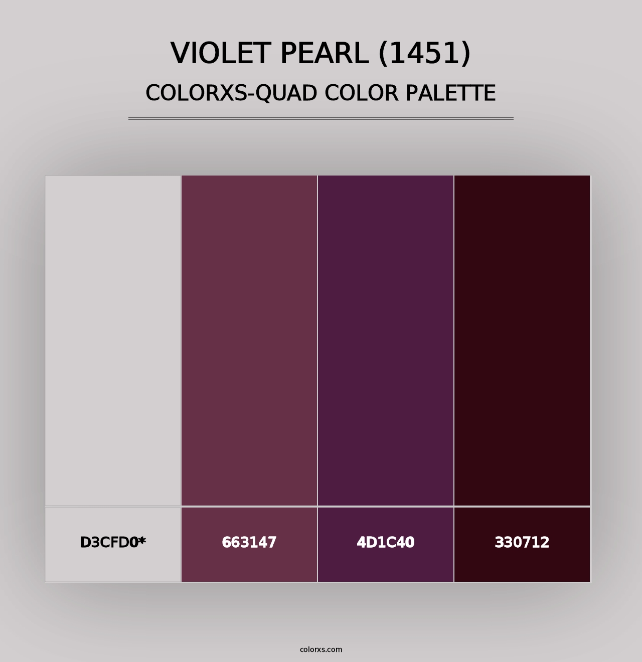 Violet Pearl (1451) - Colorxs Quad Palette