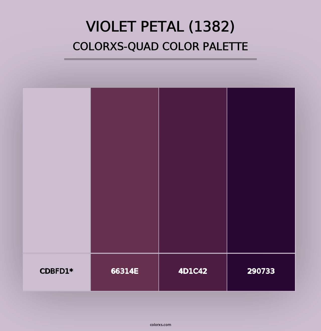 Violet Petal (1382) - Colorxs Quad Palette