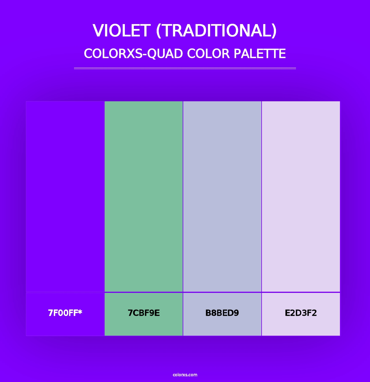 Violet (traditional) - Colorxs Quad Palette