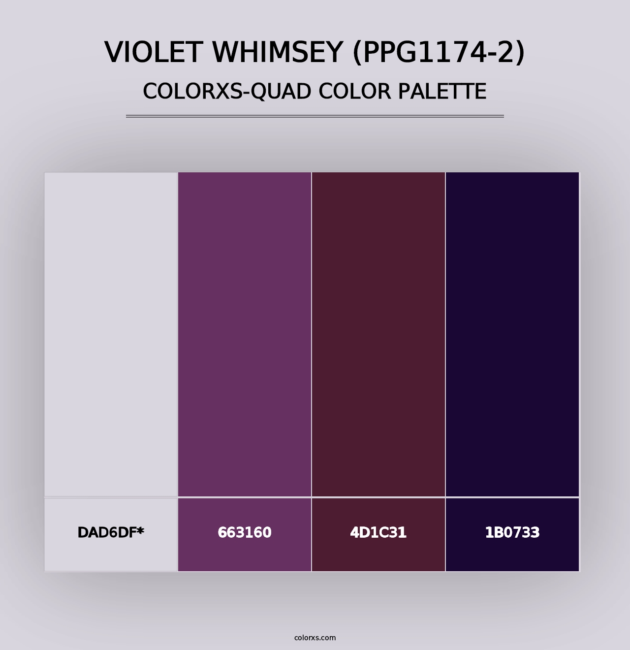 Violet Whimsey (PPG1174-2) - Colorxs Quad Palette