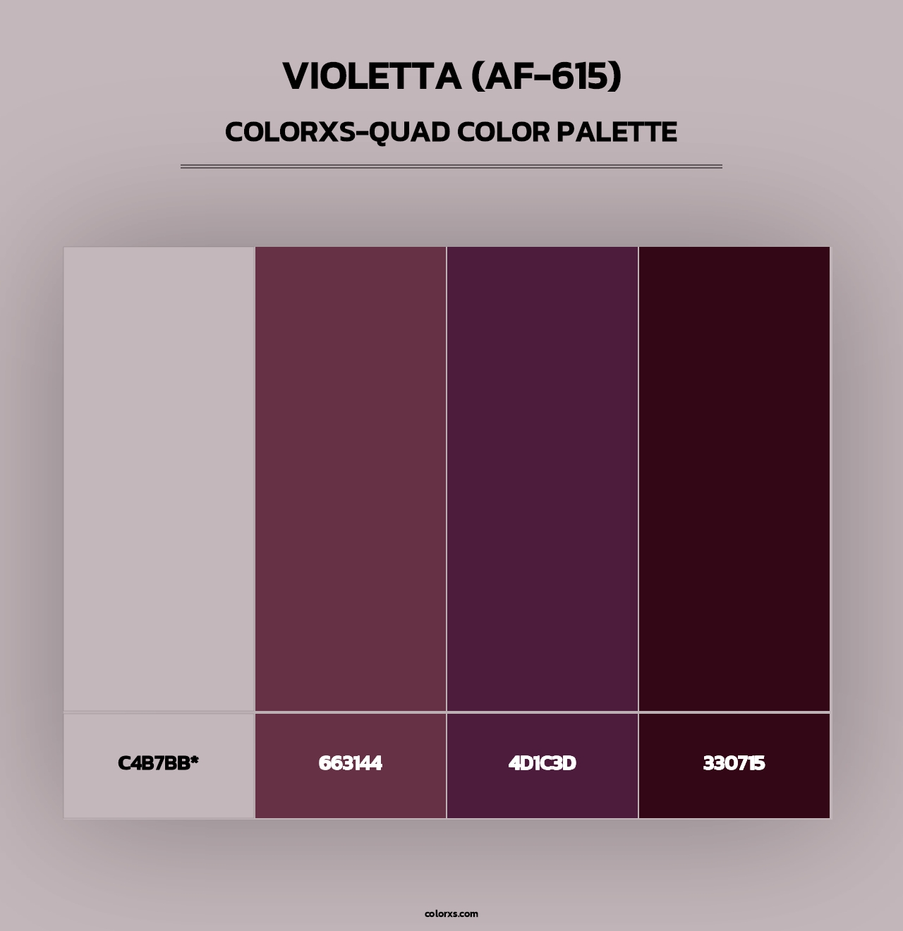 Violetta (AF-615) - Colorxs Quad Palette