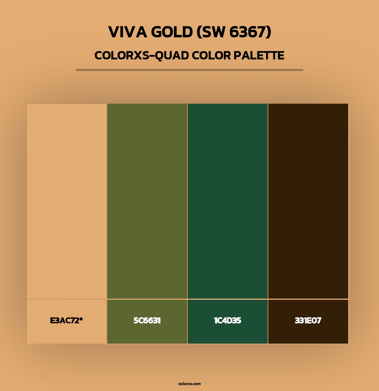 Viva Gold (SW 6367) - Colorxs Quad Palette