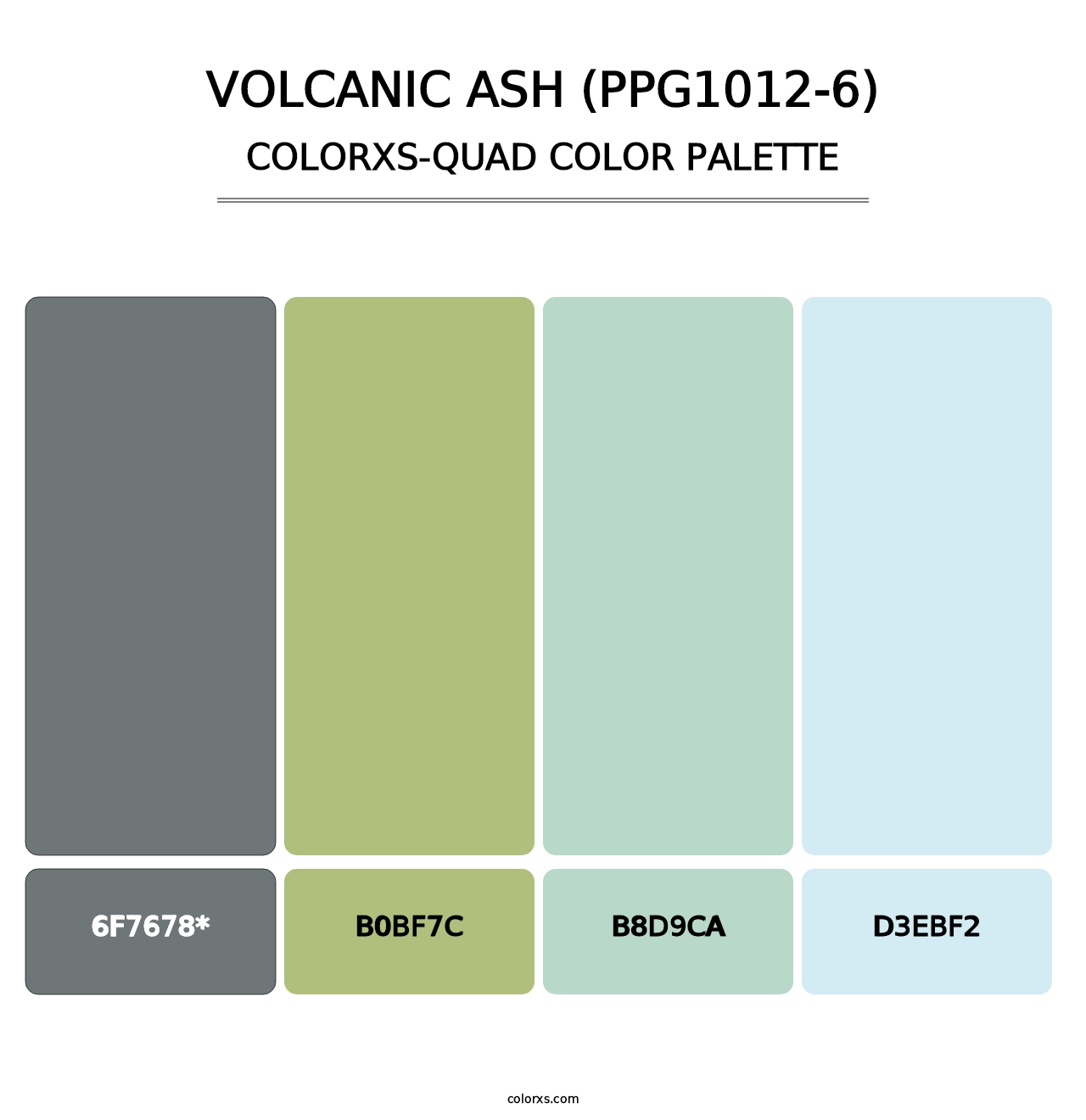 Volcanic Ash (PPG1012-6) - Colorxs Quad Palette