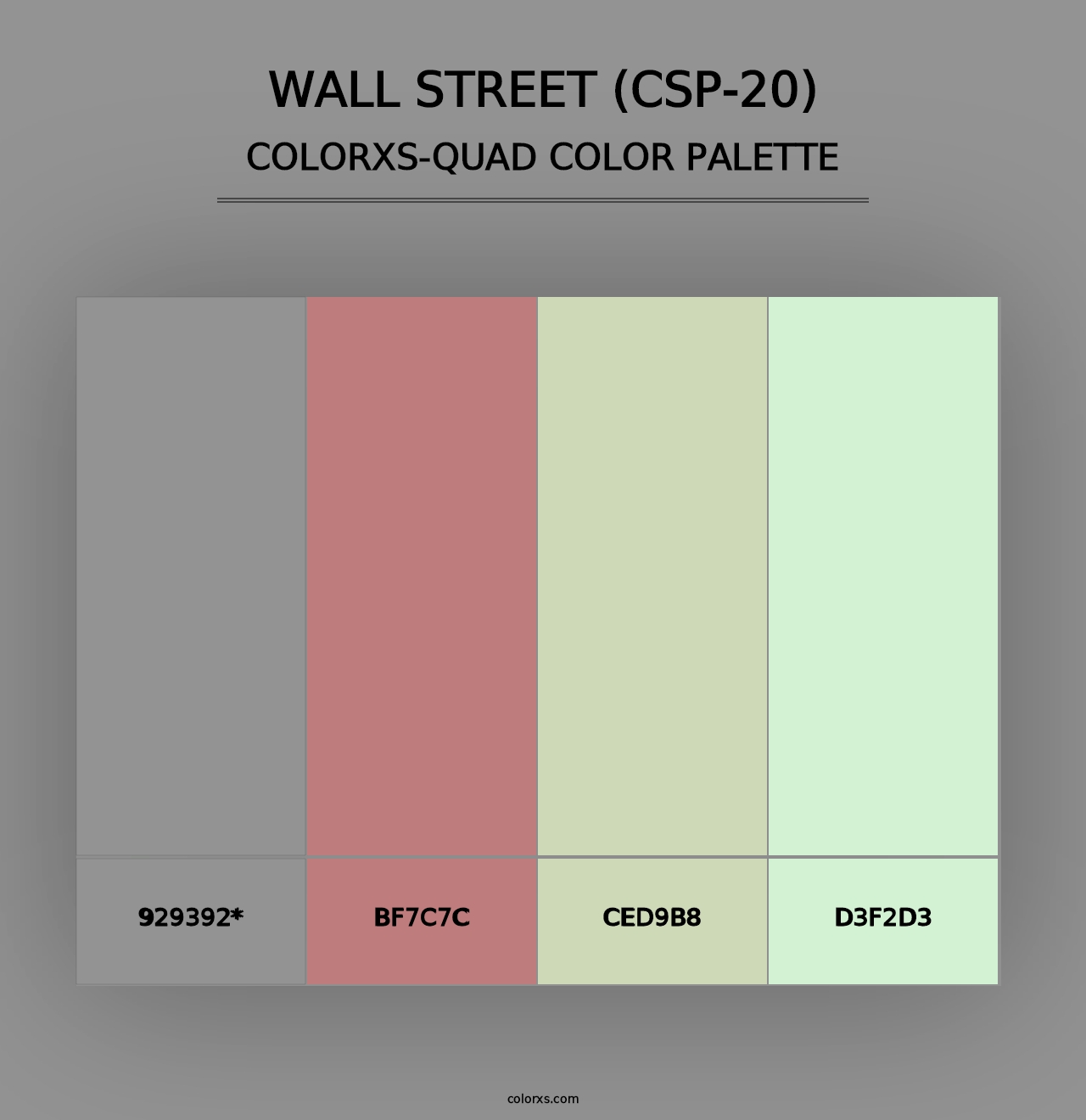 Wall Street (CSP-20) - Colorxs Quad Palette