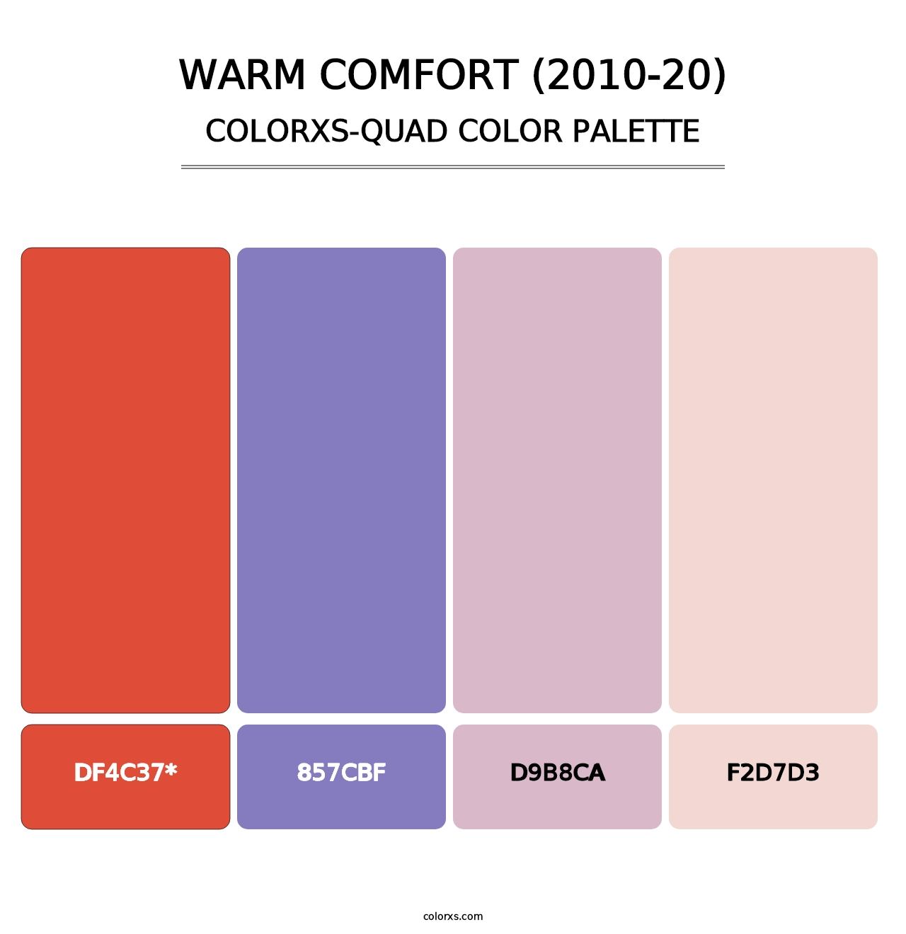 Warm Comfort (2010-20) - Colorxs Quad Palette