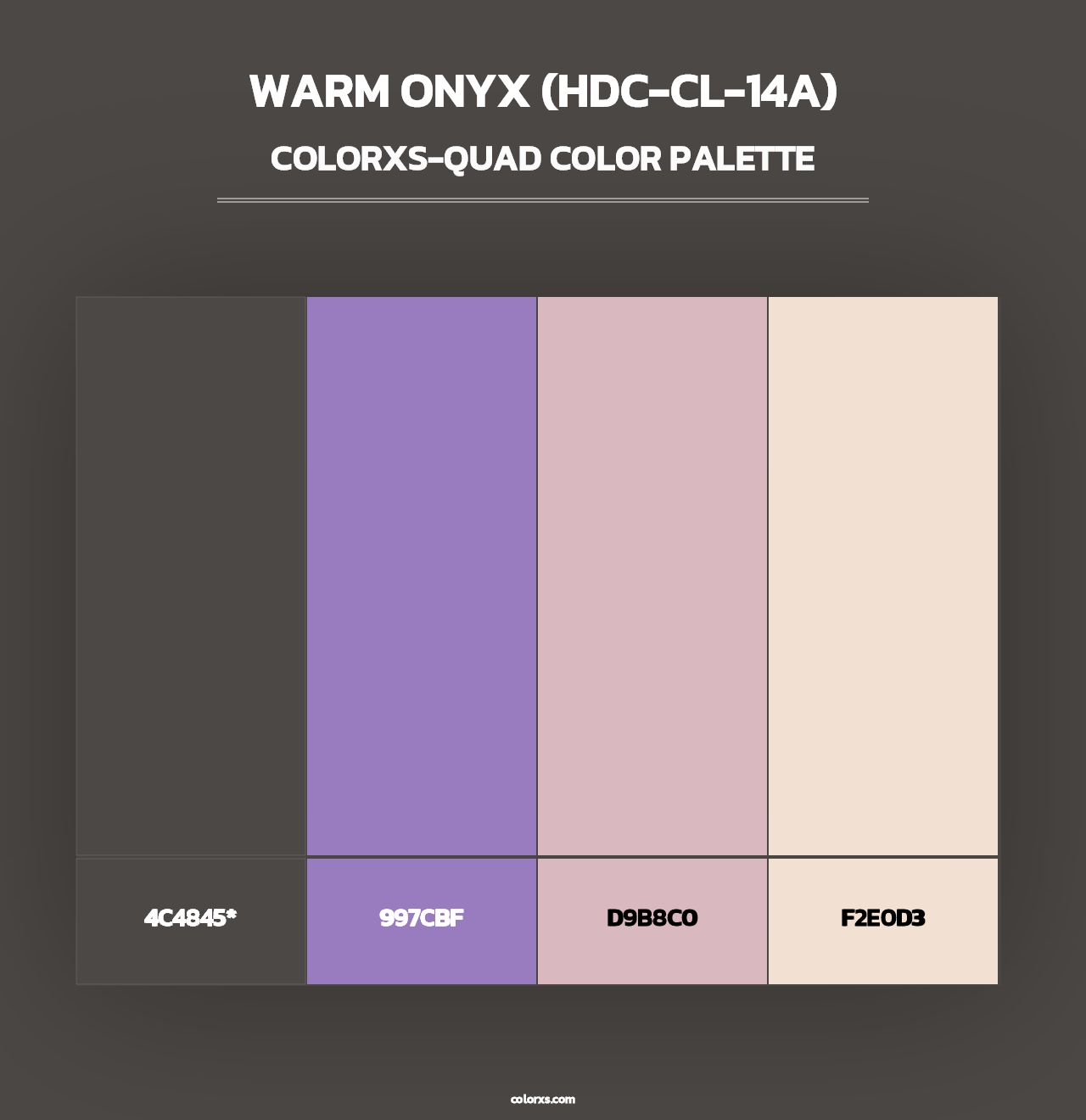 Warm Onyx (HDC-CL-14A) - Colorxs Quad Palette