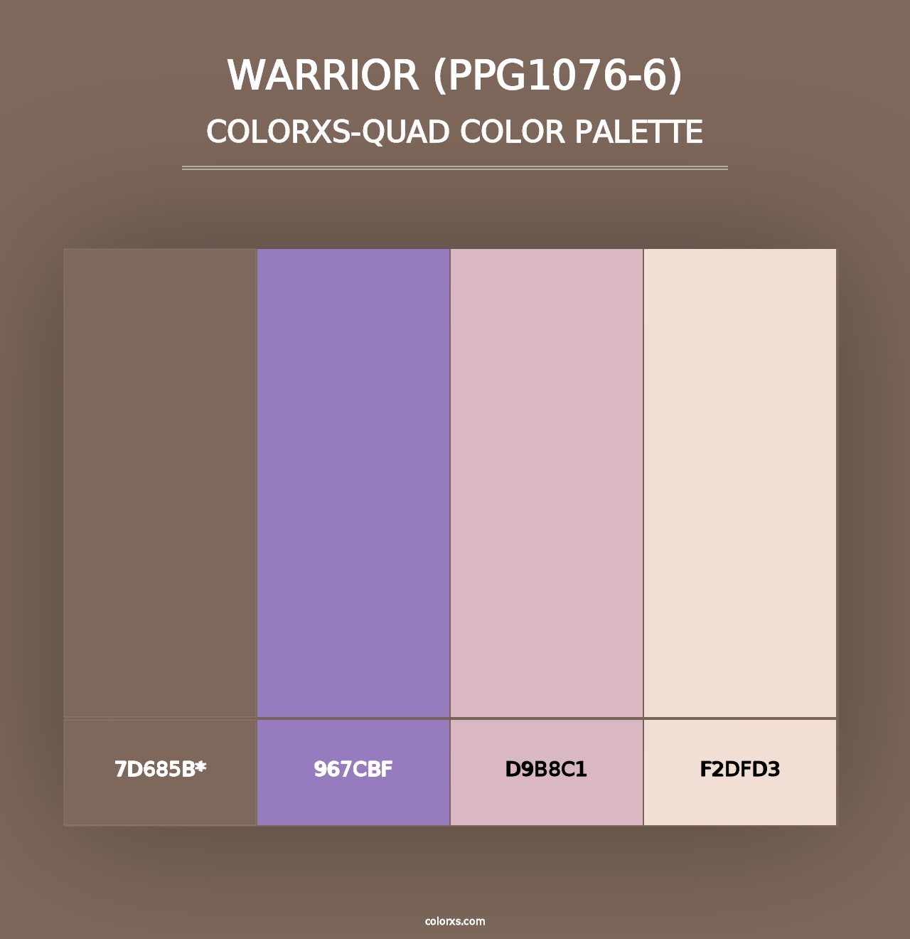 Warrior (PPG1076-6) - Colorxs Quad Palette