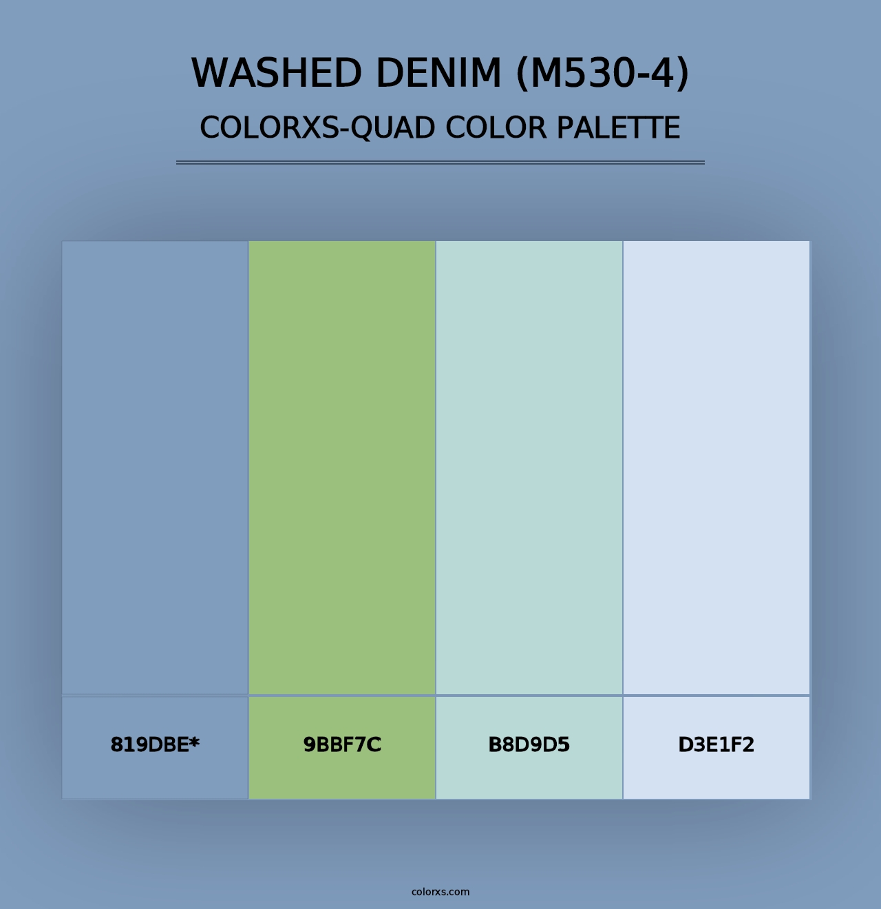 Washed Denim (M530-4) - Colorxs Quad Palette