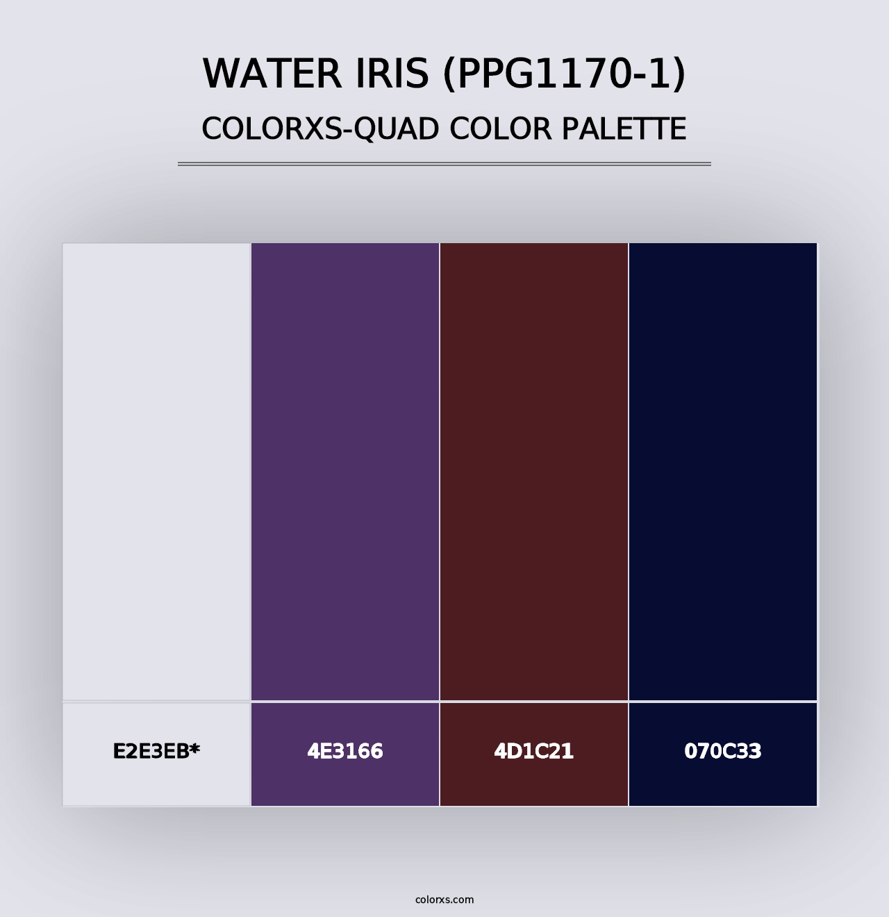 Water Iris (PPG1170-1) - Colorxs Quad Palette