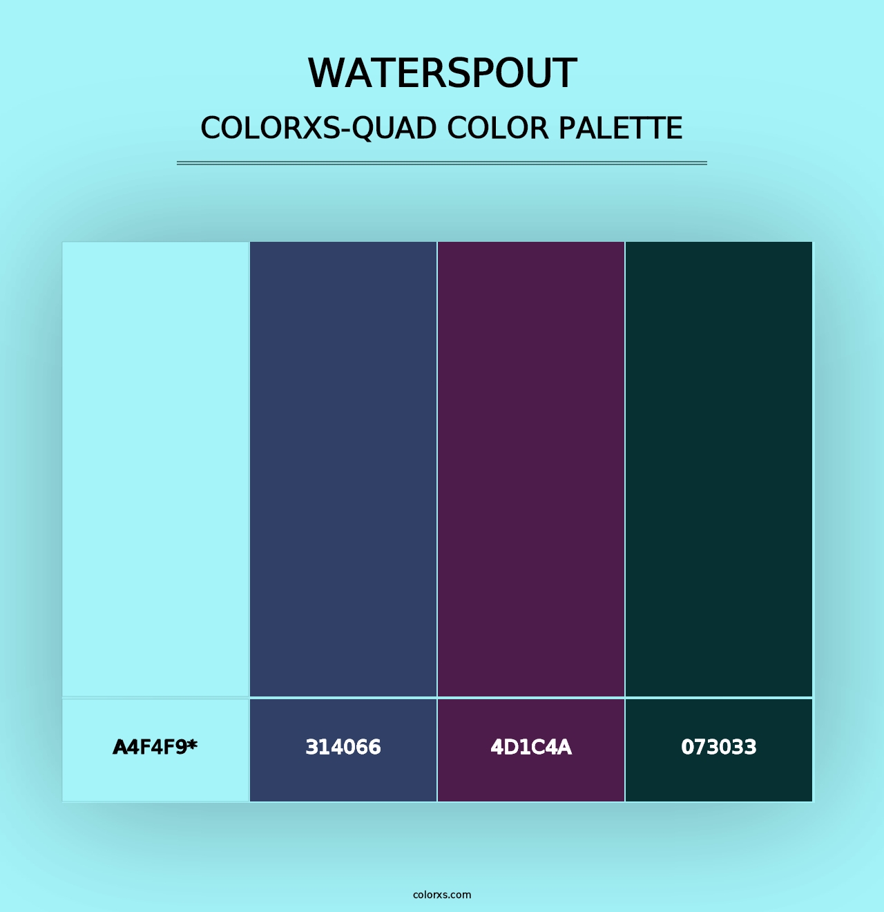 Waterspout - Colorxs Quad Palette