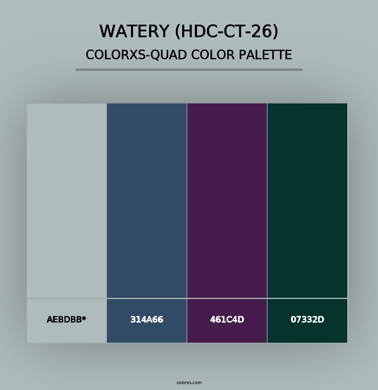 Watery (HDC-CT-26) - Colorxs Quad Palette