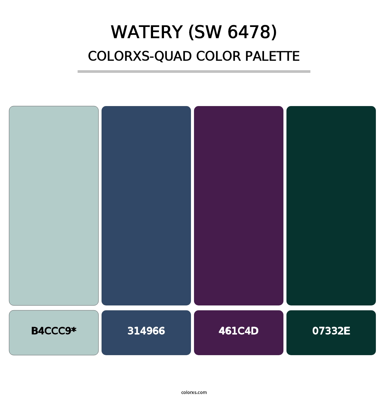 Watery (SW 6478) - Colorxs Quad Palette