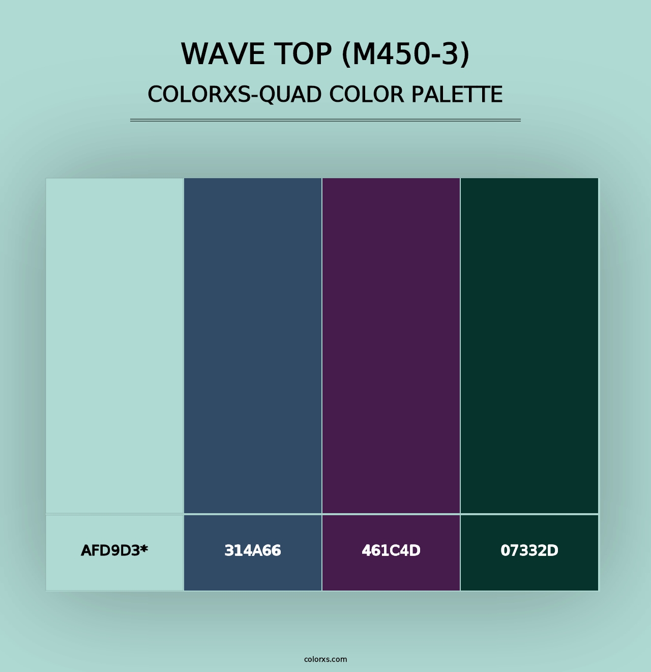 Wave Top (M450-3) - Colorxs Quad Palette