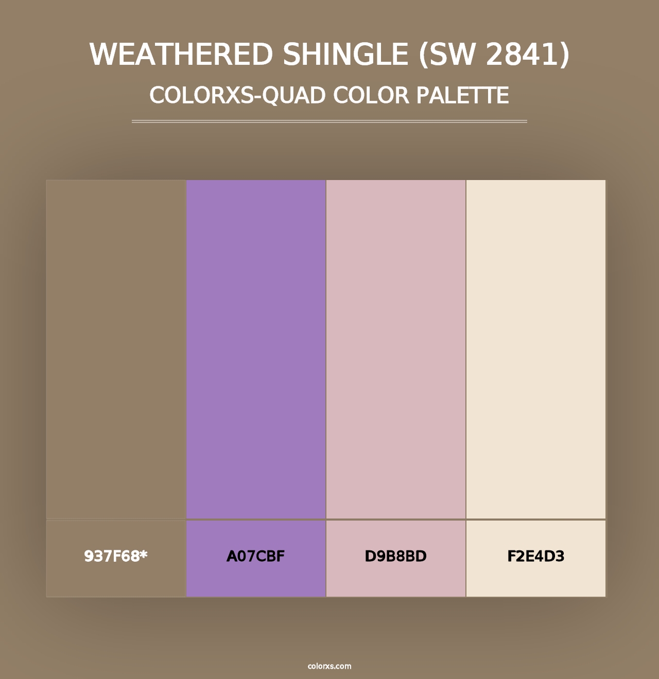 Weathered Shingle (SW 2841) - Colorxs Quad Palette