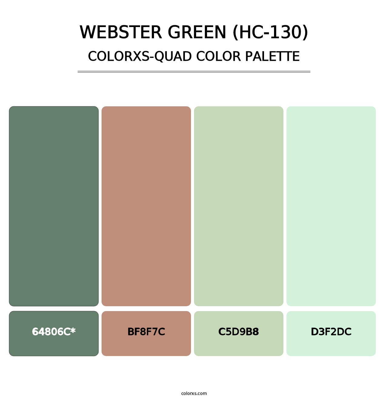 Webster Green (HC-130) - Colorxs Quad Palette