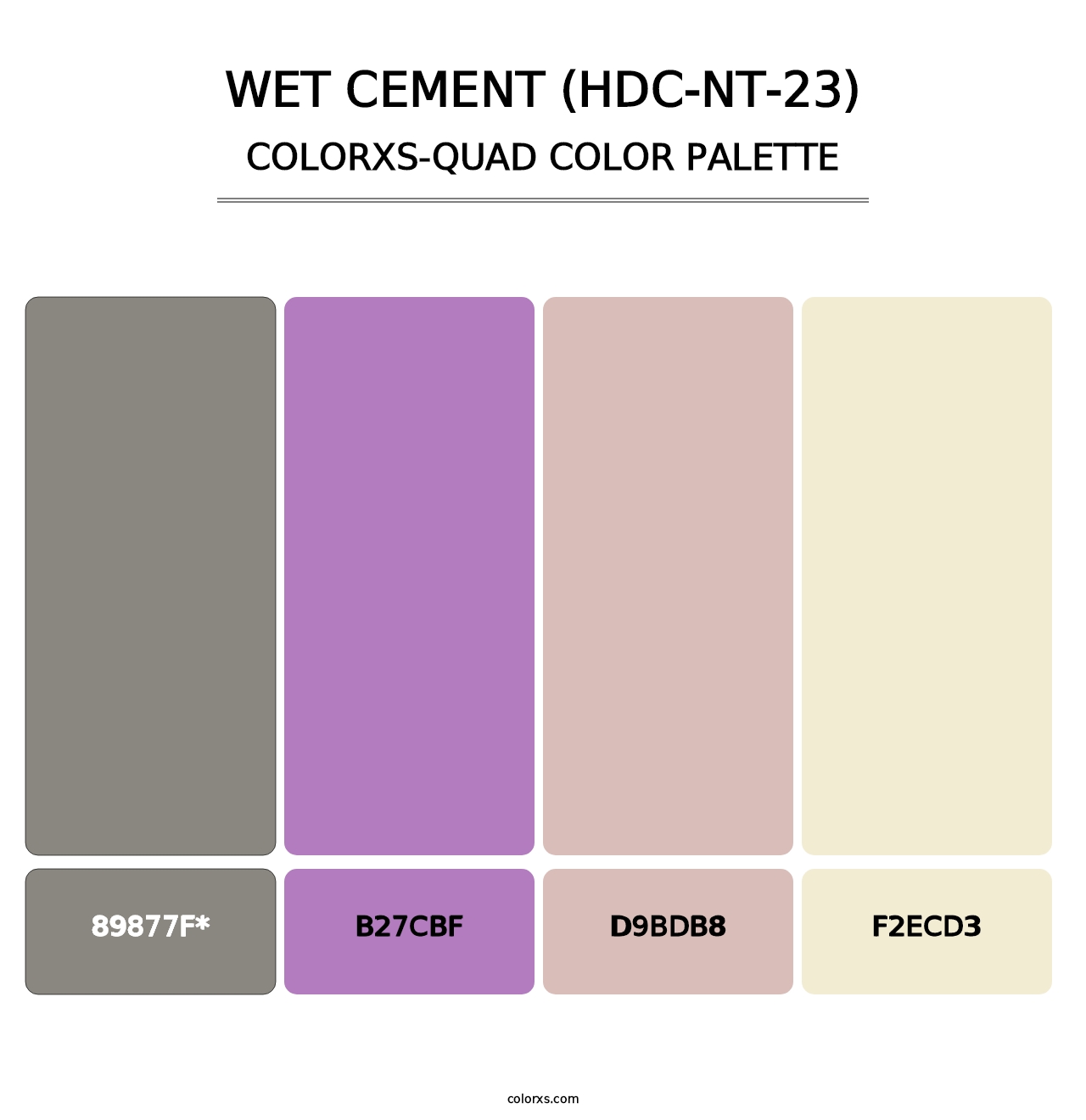 Wet Cement (HDC-NT-23) - Colorxs Quad Palette