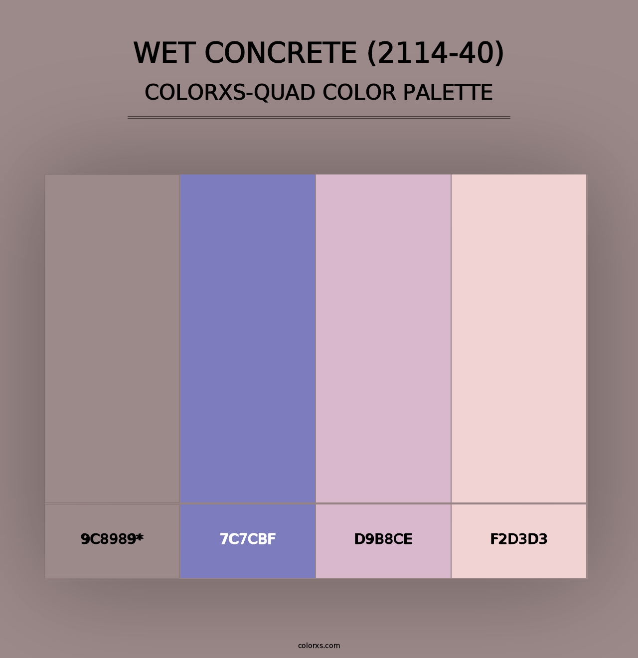 Wet Concrete (2114-40) - Colorxs Quad Palette