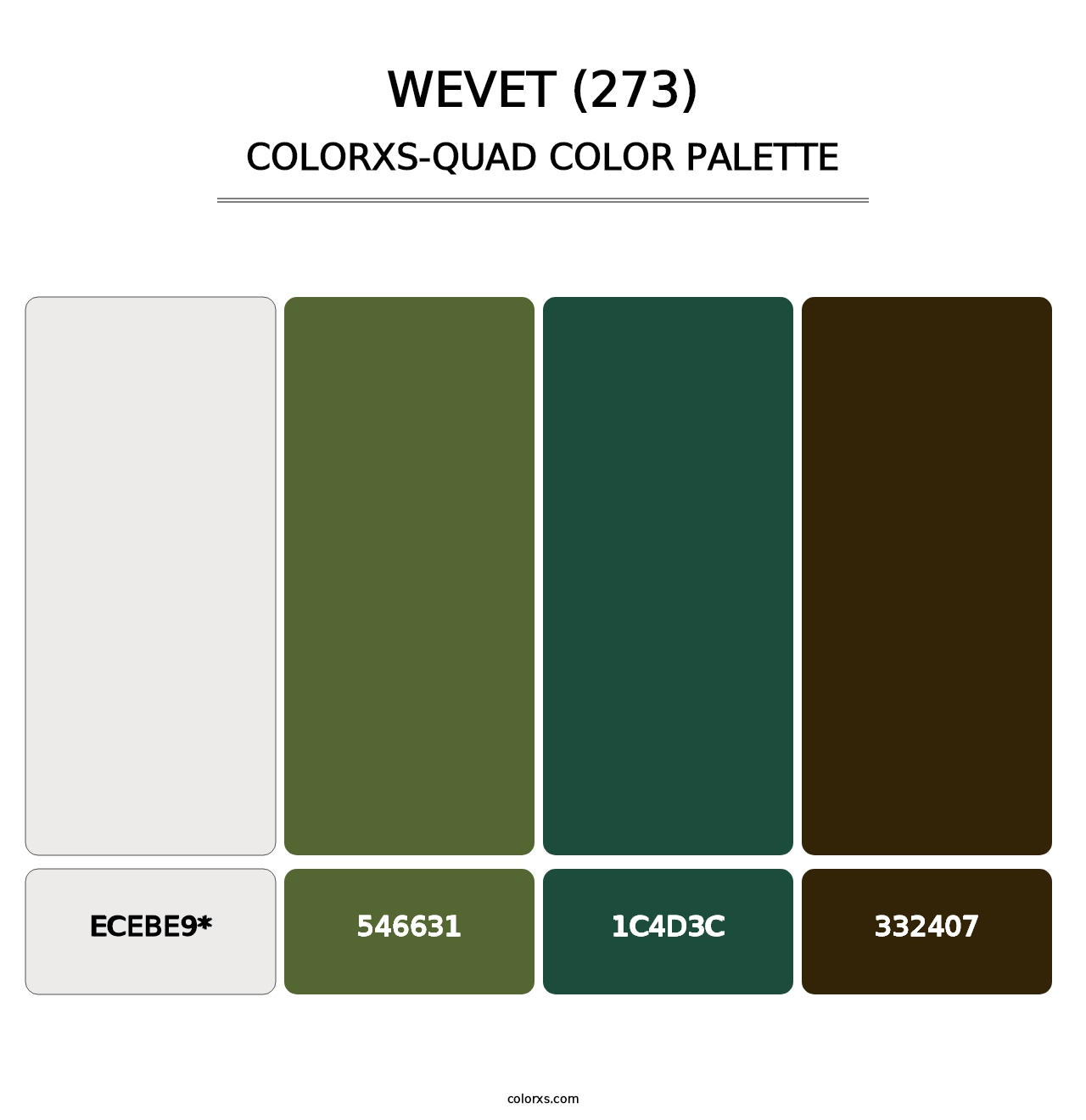 Wevet (273) - Colorxs Quad Palette