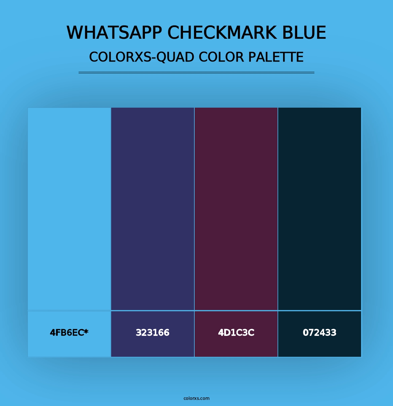 WhatsApp Checkmark Blue - Colorxs Quad Palette