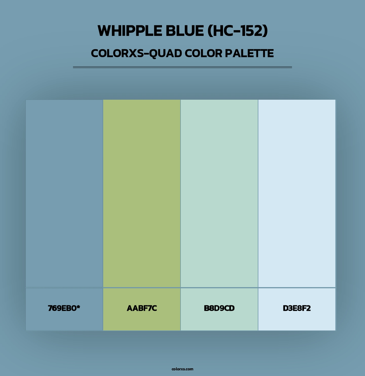 Whipple Blue (HC-152) - Colorxs Quad Palette