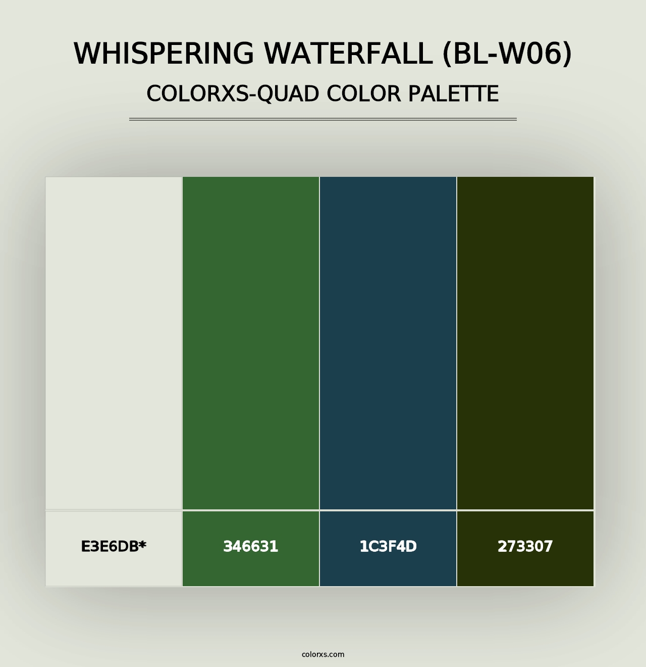 Whispering Waterfall (BL-W06) - Colorxs Quad Palette