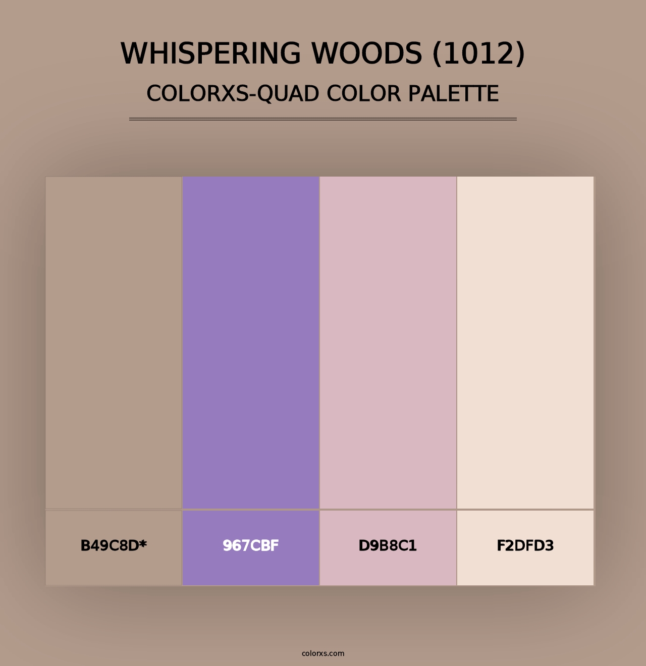 Whispering Woods (1012) - Colorxs Quad Palette