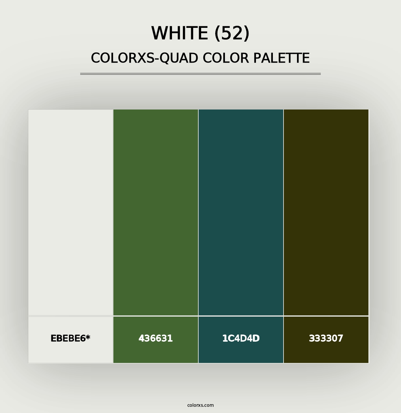 White (52) - Colorxs Quad Palette