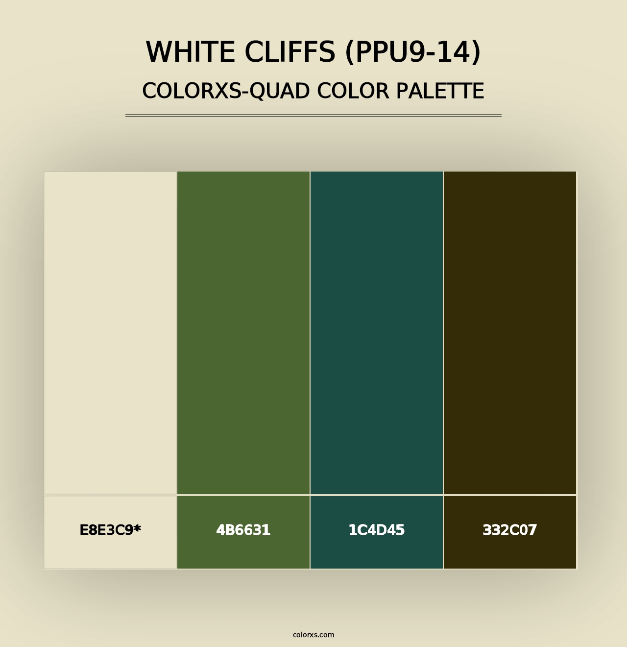 White Cliffs (PPU9-14) - Colorxs Quad Palette