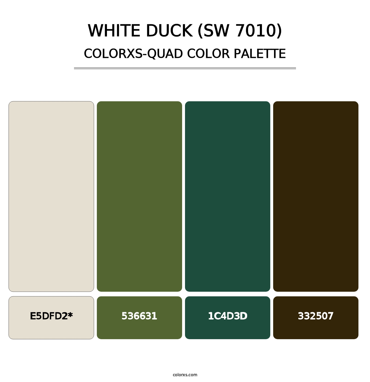 White Duck (SW 7010) - Colorxs Quad Palette