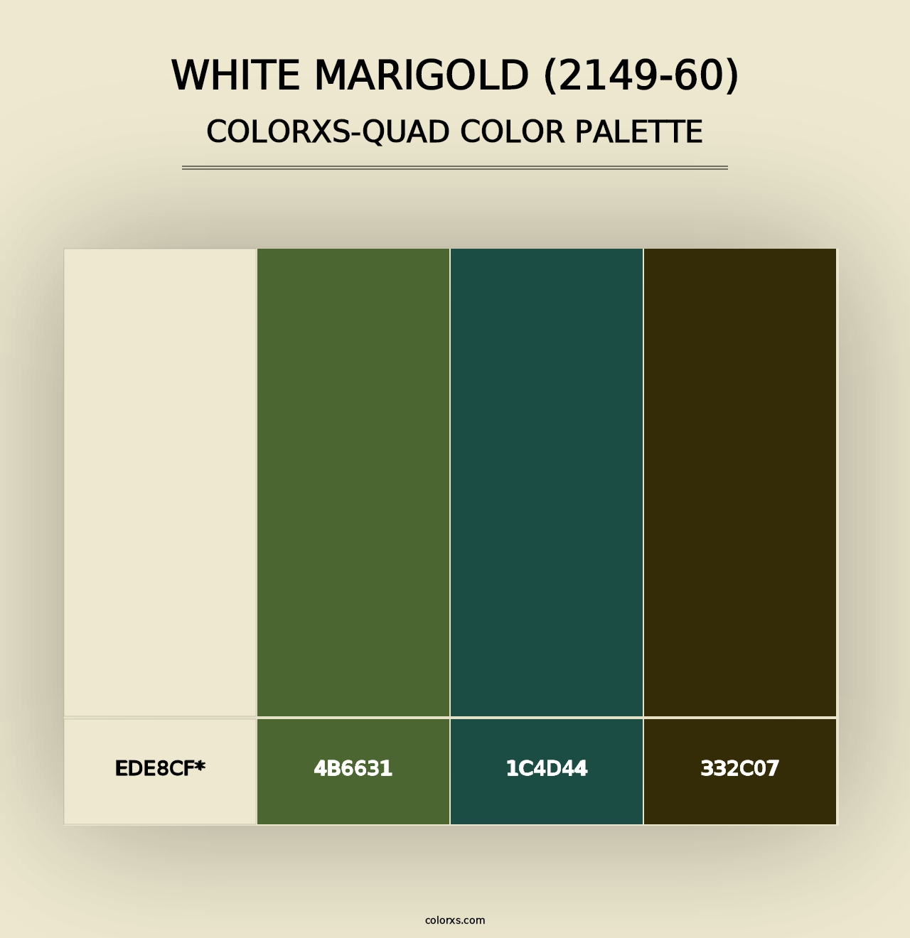 White Marigold (2149-60) - Colorxs Quad Palette