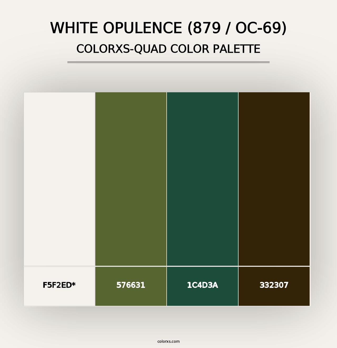 White Opulence (879 / OC-69) - Colorxs Quad Palette