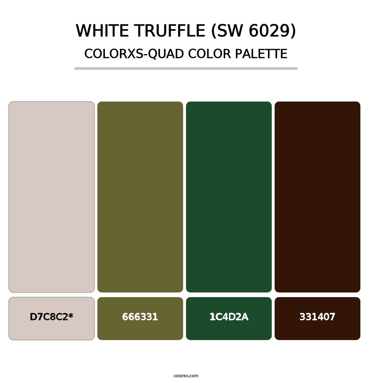 White Truffle (SW 6029) - Colorxs Quad Palette