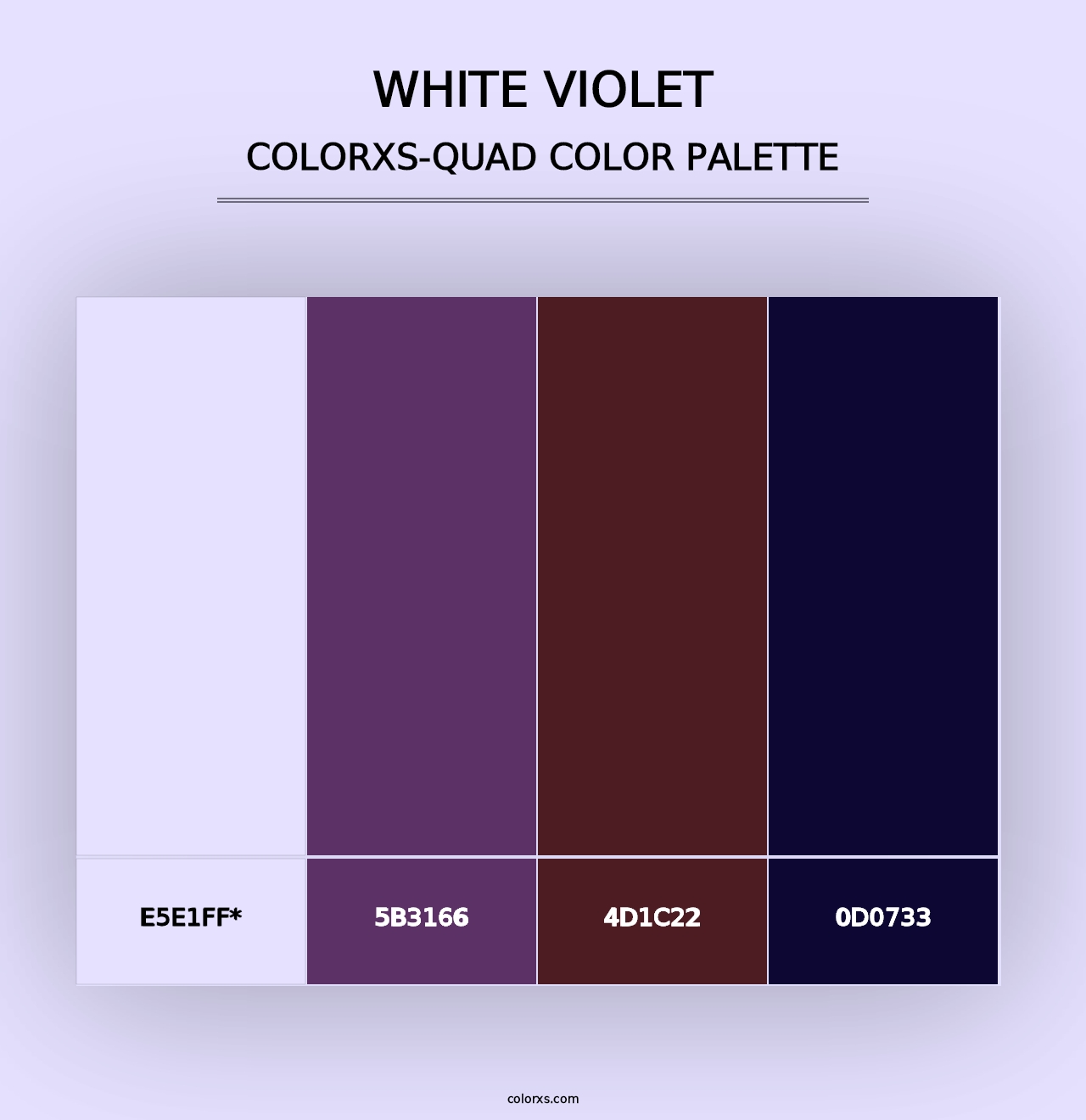 White Violet - Colorxs Quad Palette