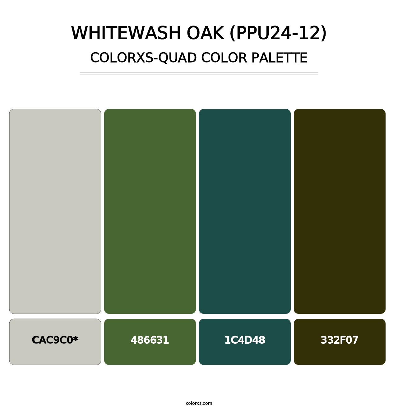 Whitewash Oak (PPU24-12) - Colorxs Quad Palette