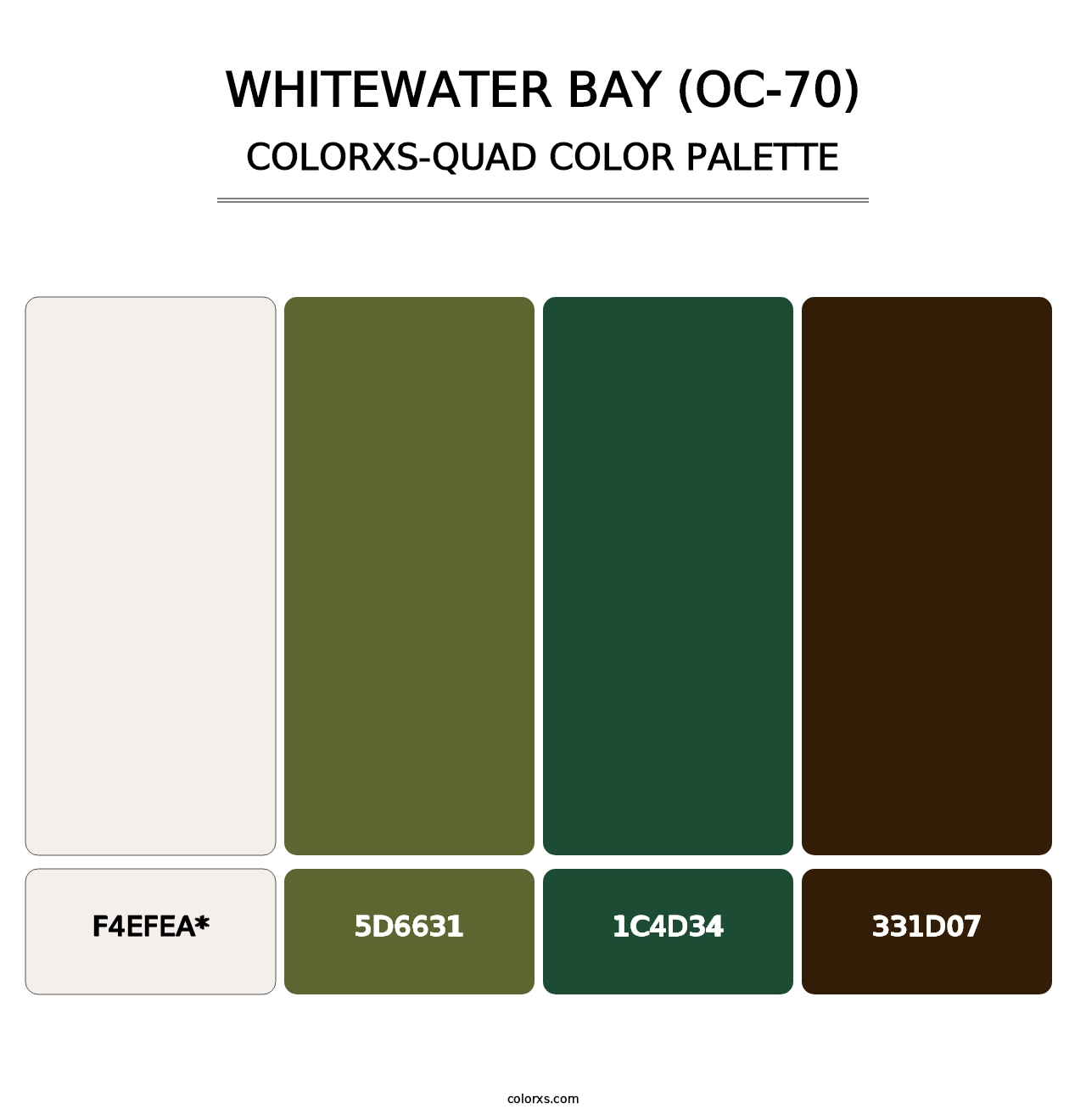 Whitewater Bay (OC-70) - Colorxs Quad Palette