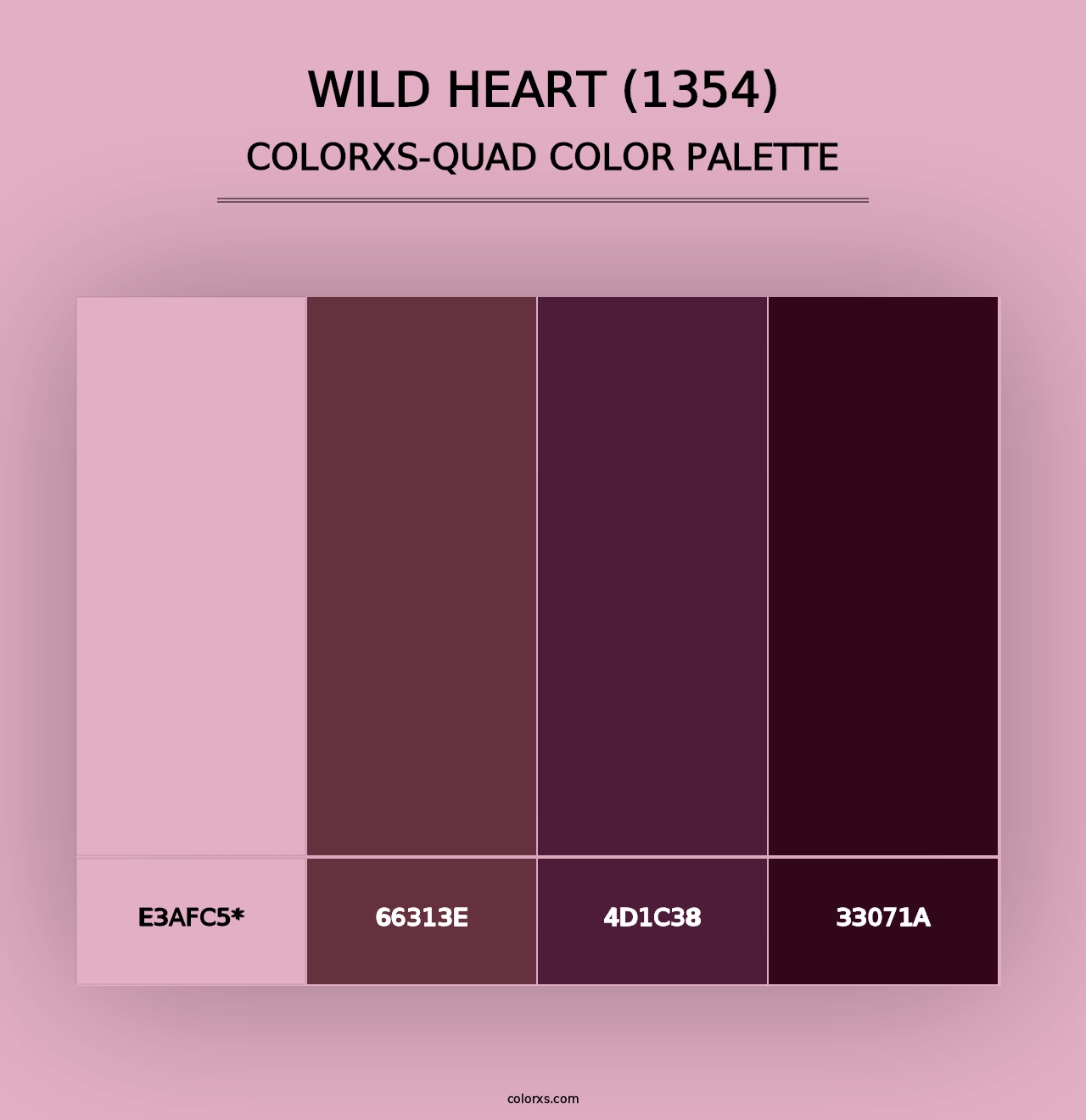 Wild Heart (1354) - Colorxs Quad Palette