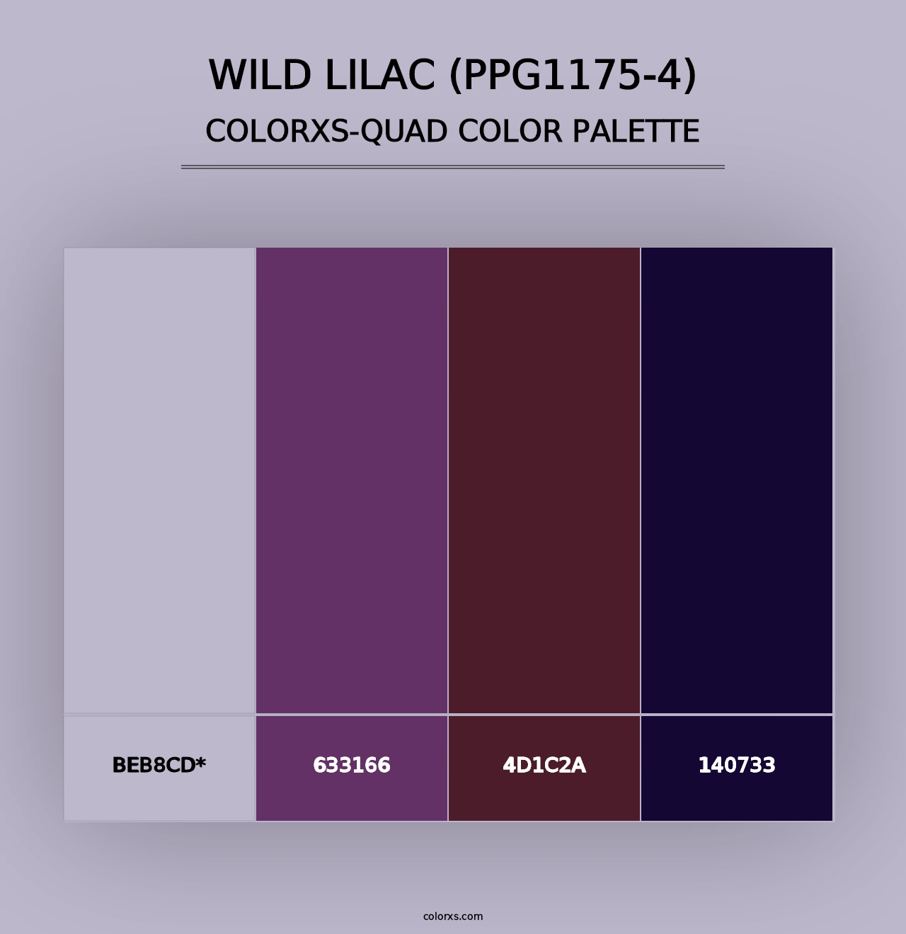 Wild Lilac (PPG1175-4) - Colorxs Quad Palette