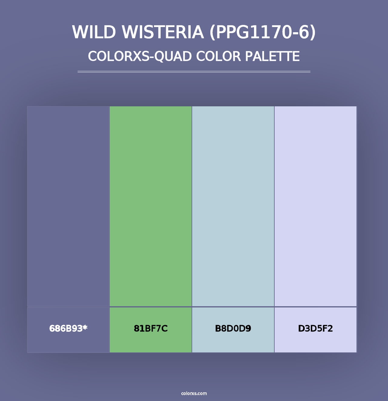 Wild Wisteria (PPG1170-6) - Colorxs Quad Palette