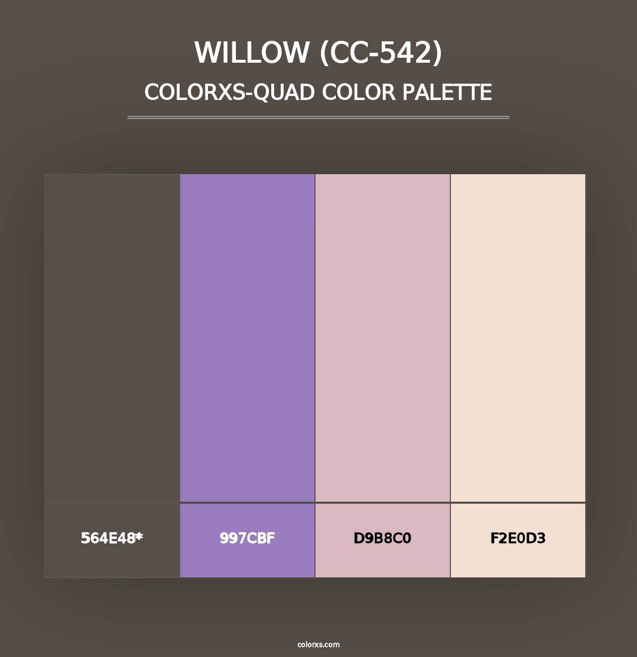 Willow (CC-542) - Colorxs Quad Palette