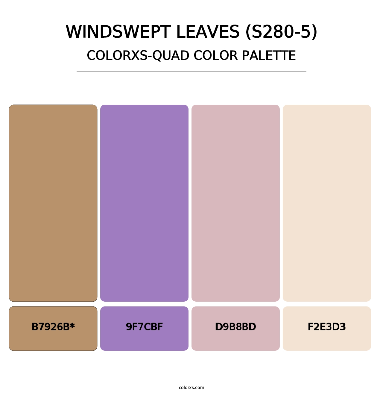 Windswept Leaves (S280-5) - Colorxs Quad Palette