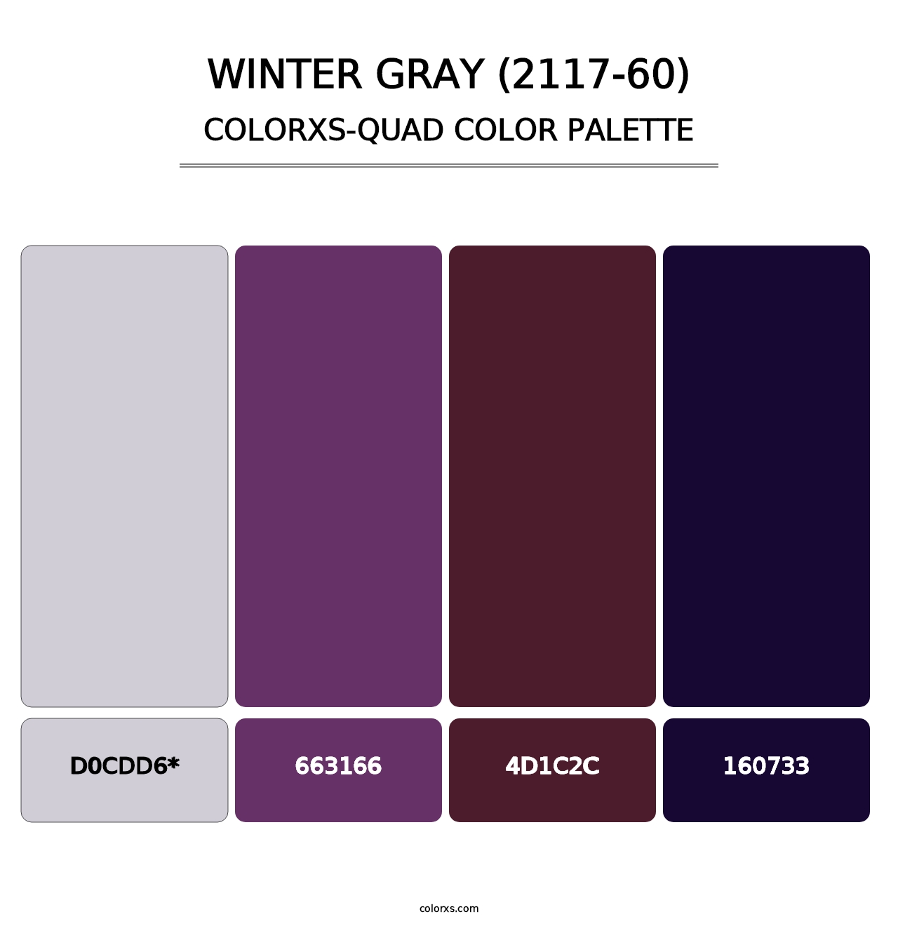 Winter Gray (2117-60) - Colorxs Quad Palette