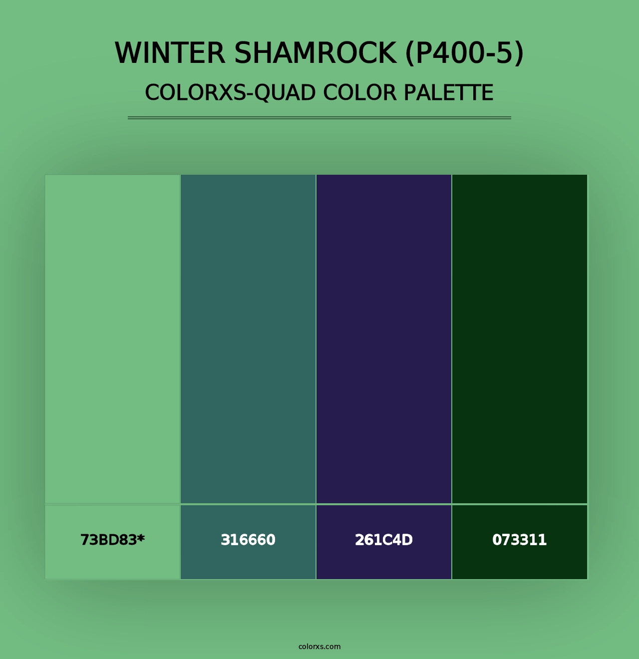 Winter Shamrock (P400-5) - Colorxs Quad Palette