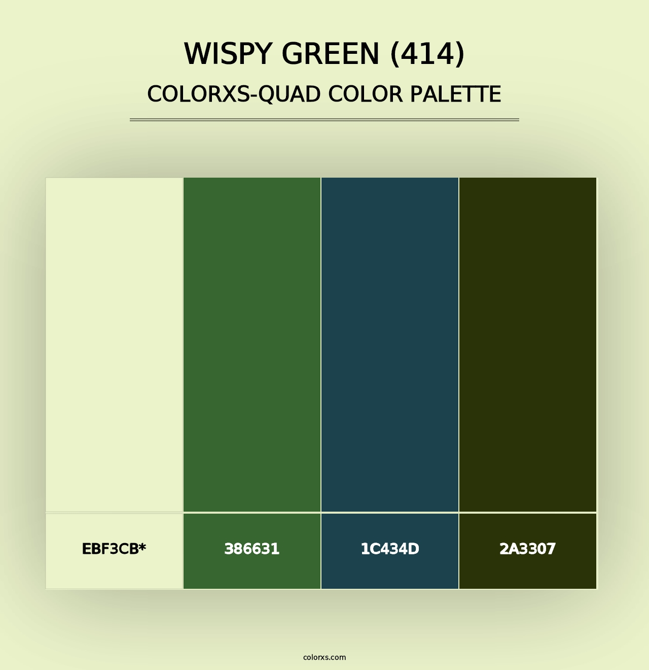 Wispy Green (414) - Colorxs Quad Palette