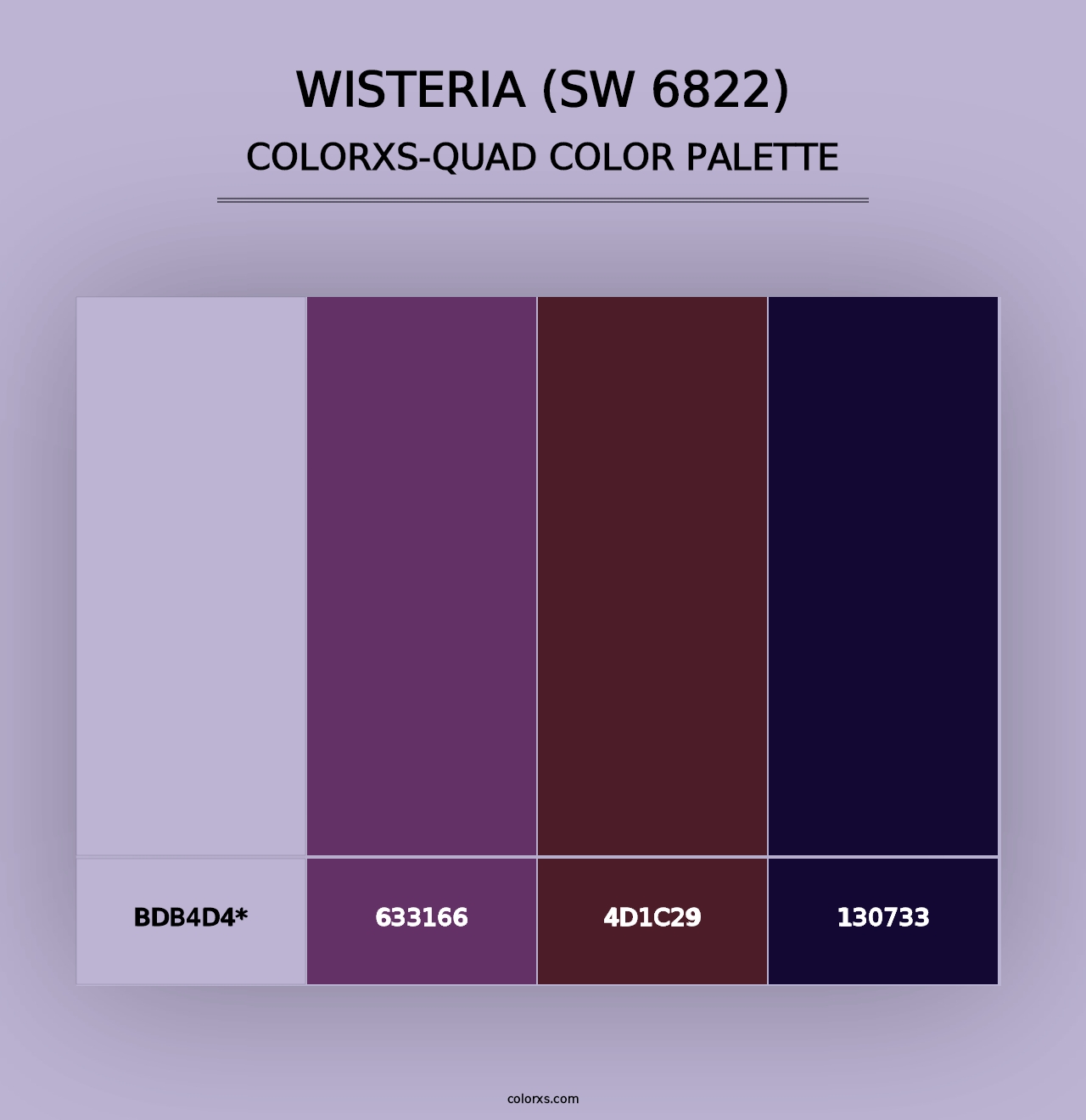 Wisteria (SW 6822) - Colorxs Quad Palette