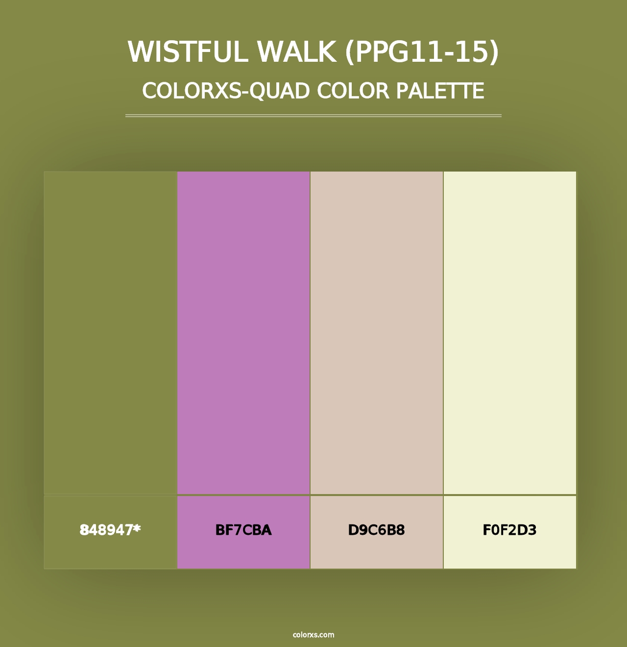 Wistful Walk (PPG11-15) - Colorxs Quad Palette